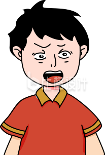 夸张趣味小男孩表情