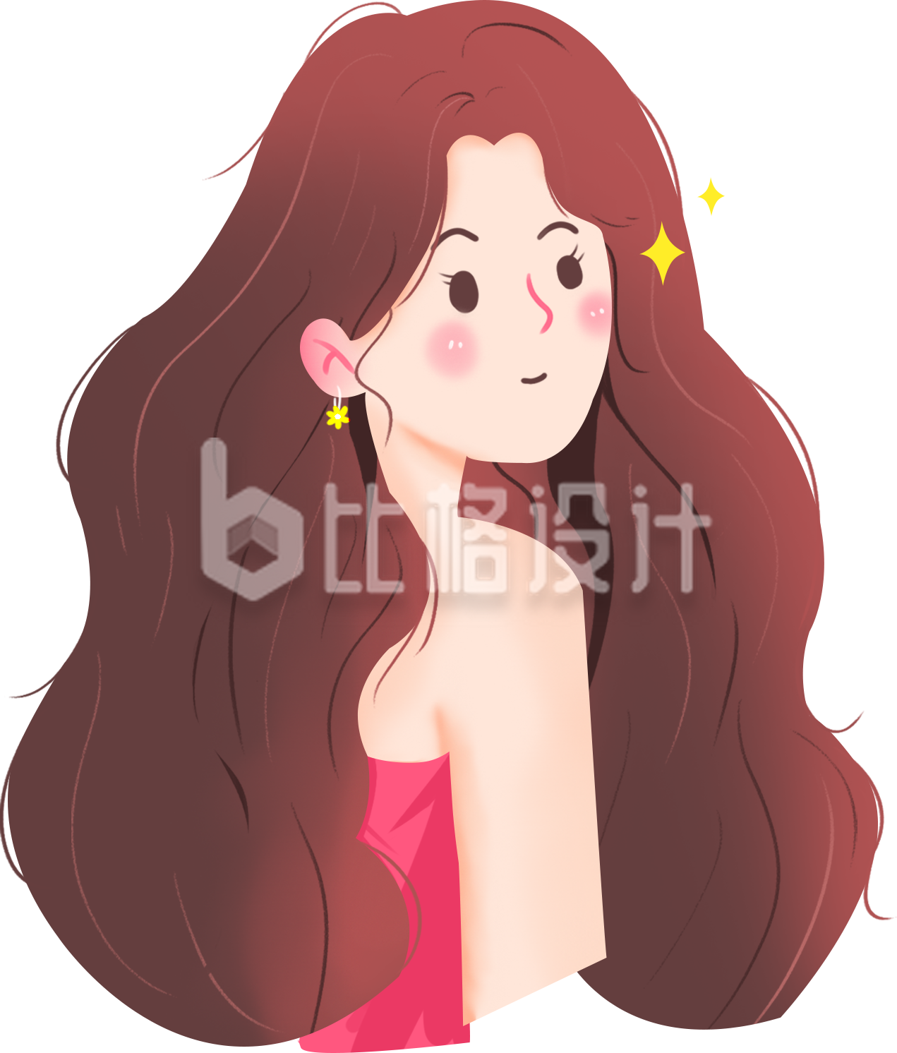 美少女趣味手绘插画