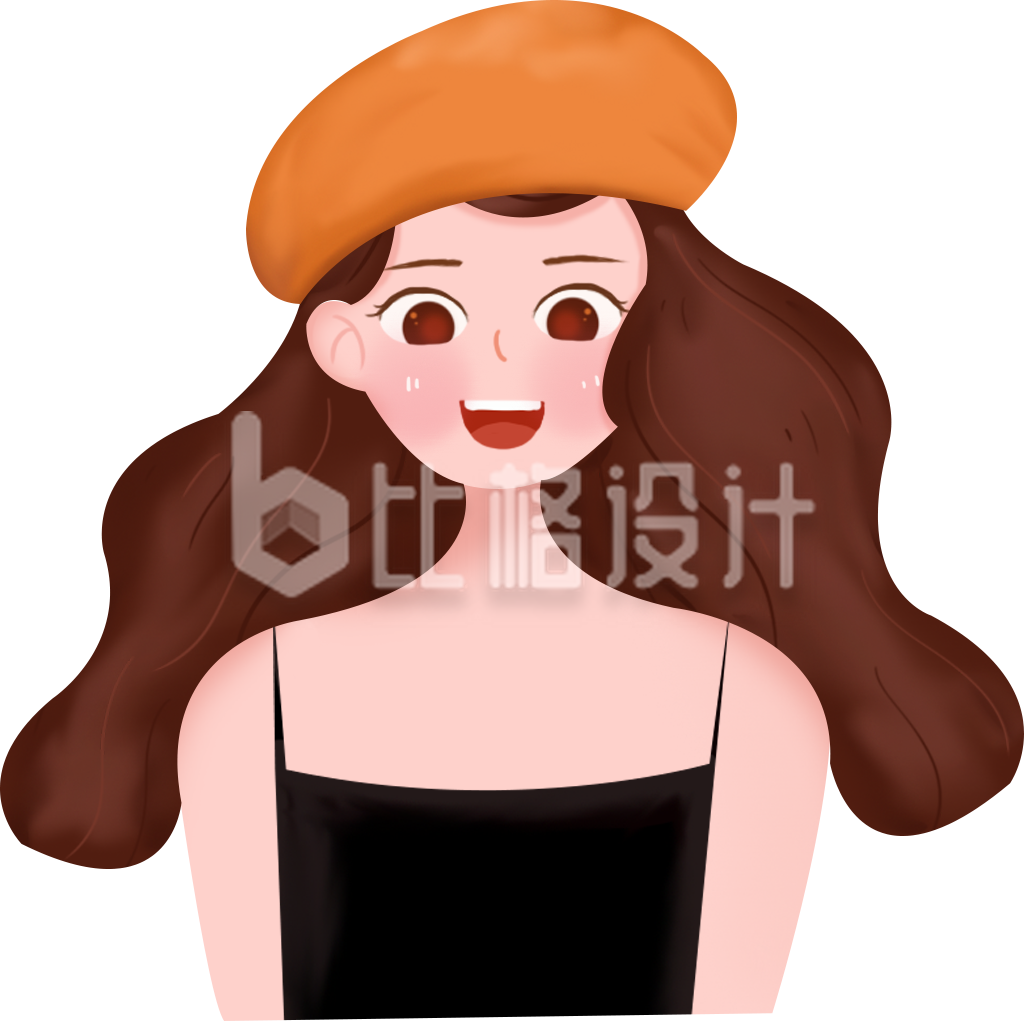 美少女趣味手绘插画