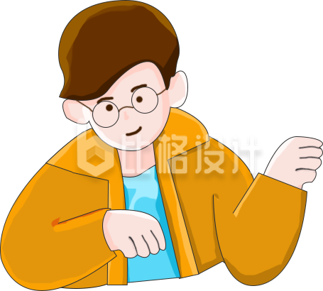 穿着黄色外套的人物形象宣传物料图