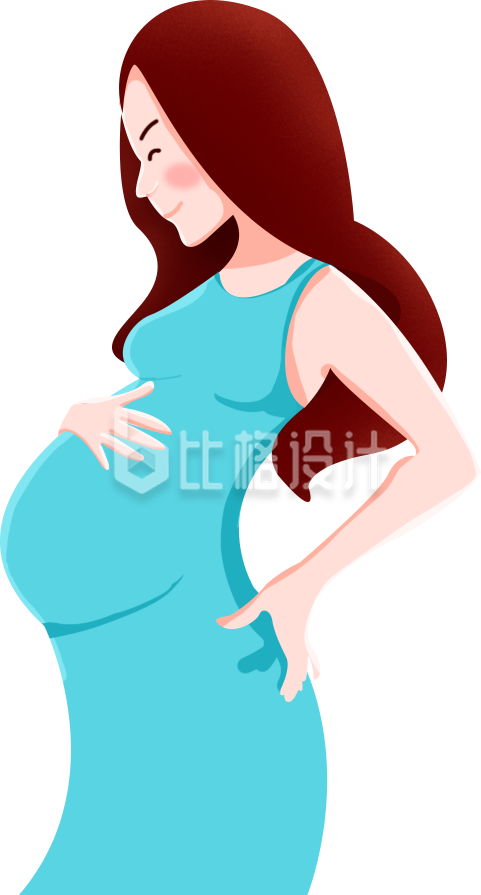 美丽孕妈形象图，适合母婴类宣传物料
