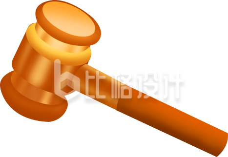经典金色法槌形象 法律行业宣传必备
