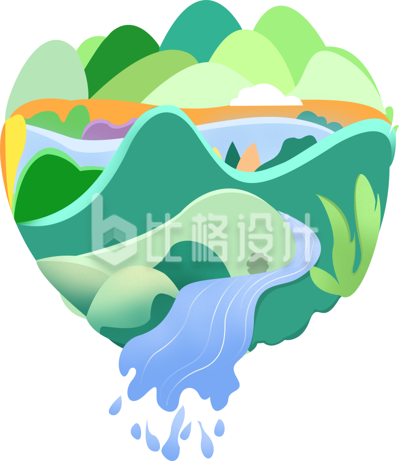 清新自然山水图 适合多种宣传物料 清新自然山水图 适合多种宣传物料