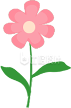 可爱粉色花朵图案，清新风格宣传物料