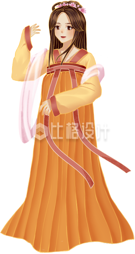 古装人物身穿传统服饰尽显优雅气质