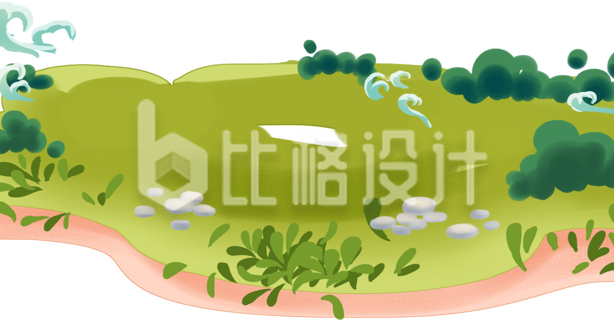 清新绿地景观图 适合多种宣传物料使用