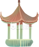 古色古香的古建筑图标尽显中国风韵味