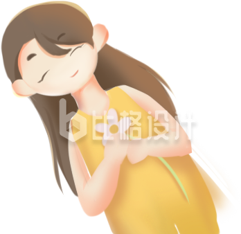 手持鲜花的女孩形象宣传物料图