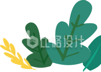 清新绿植元素，打造自然风格宣传物料