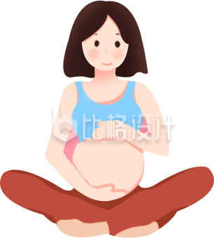 孕妇瑜伽姿势图，助力母婴健康宣传物料