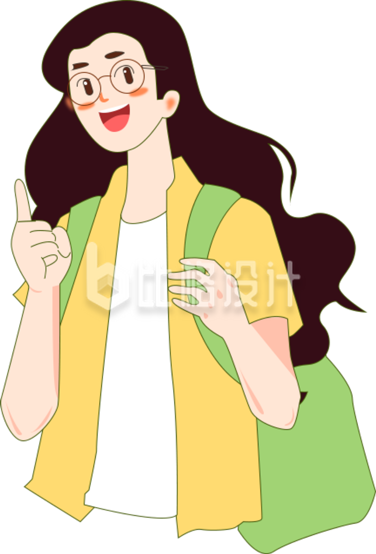背着书包的学生形象 宣传物料插图 背着书包的学生形象 宣传物料插图