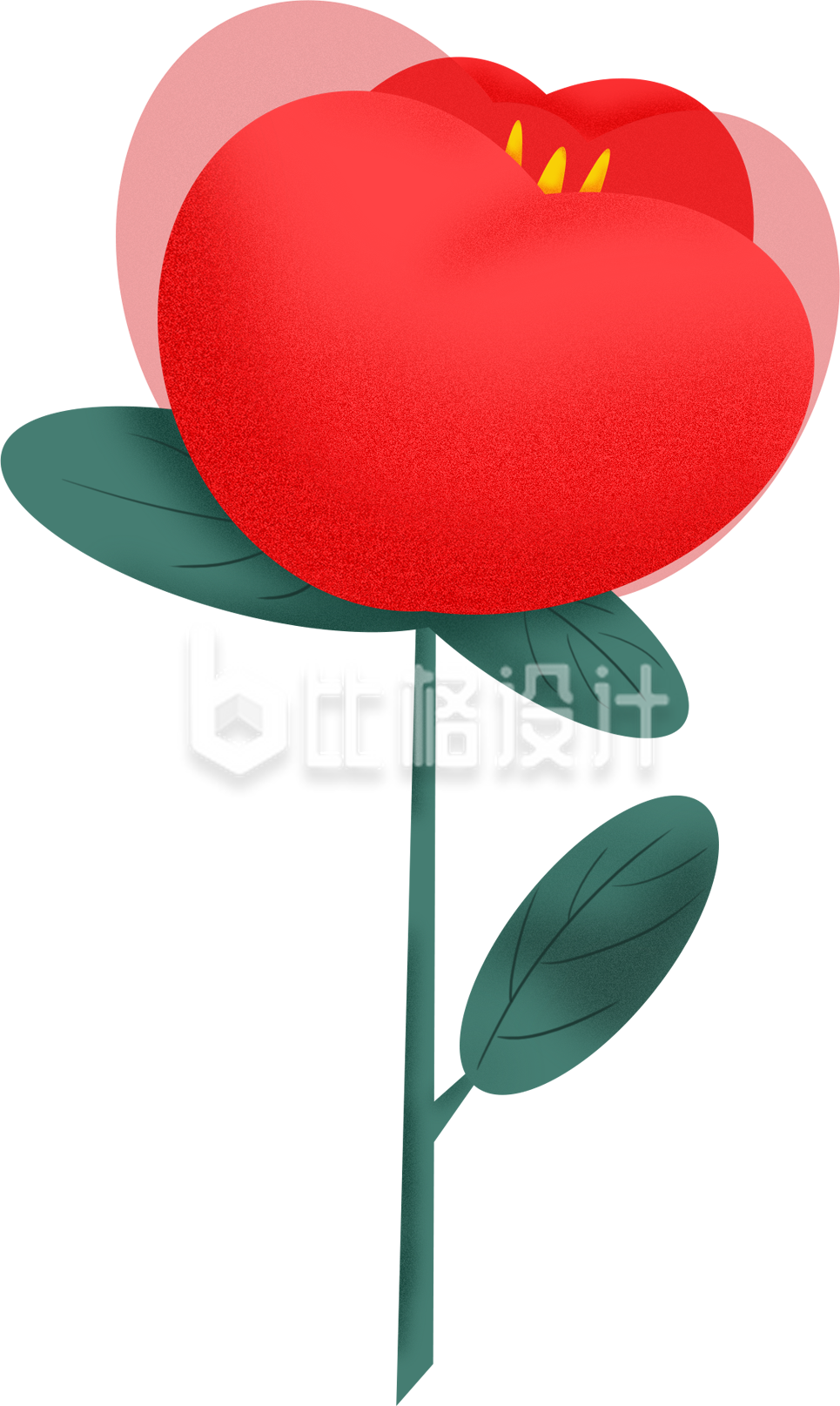 鲜艳红花朵素材，适合各类宣传物料设计