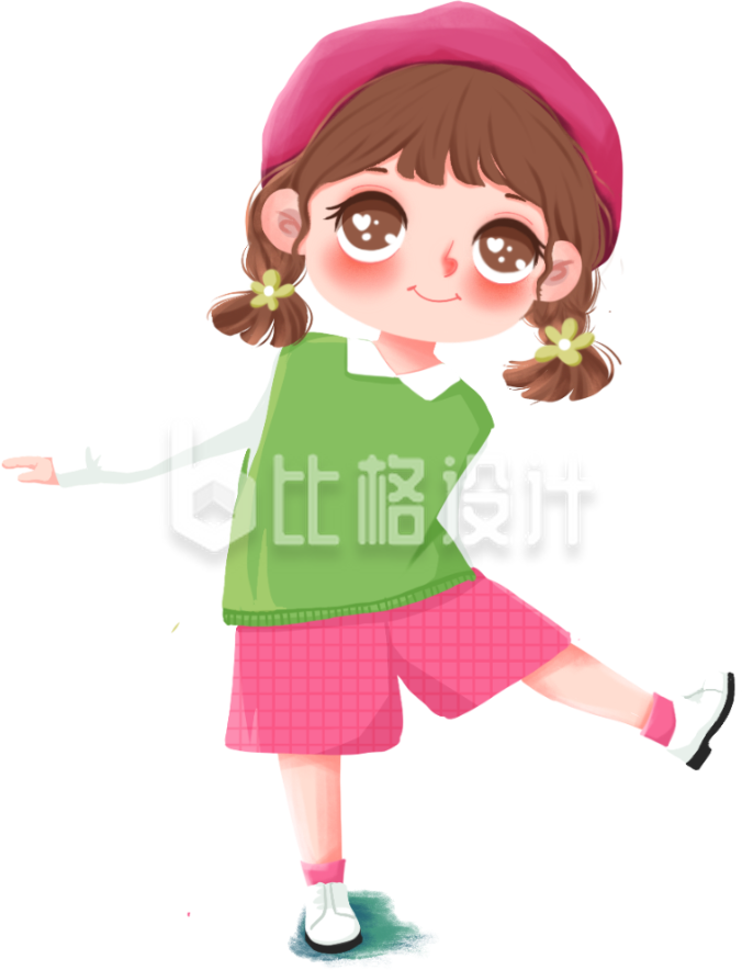 可爱女孩活力姿态 适合儿童运动类宣传