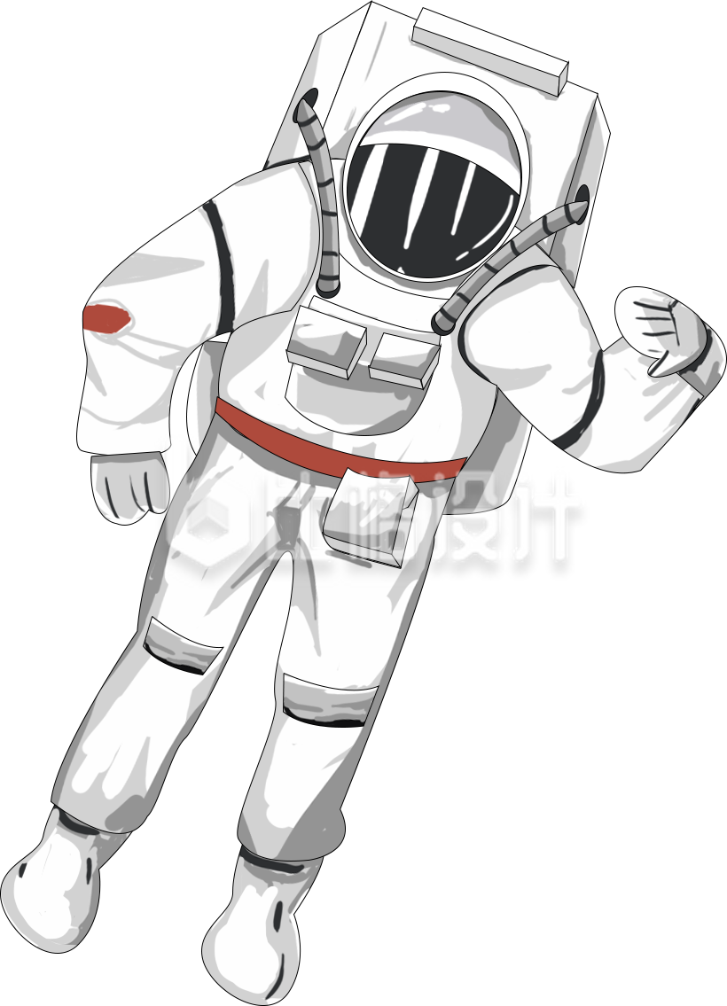 身着宇航服的宇航员形象设计图 身着宇航服的宇航员形象设计图