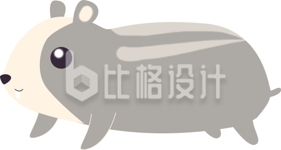 可爱的卡通形象仓鼠 适合做宠物类宣传图
