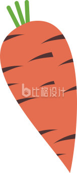 可爱胡萝卜图案 优质蔬菜宣传物料来袭