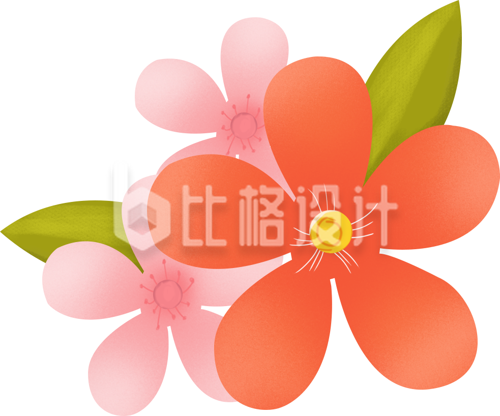 鲜艳花朵插画图 适用于多种宣传物料类型