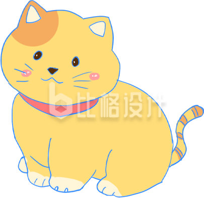 可爱猫咪插画 宠物宣传物料的优质之选