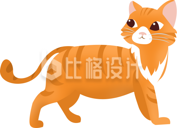 可爱橘猫形象图 适合宠物相关宣传物料