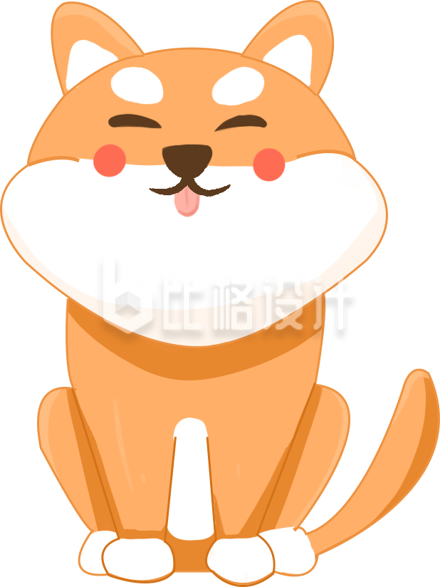 可爱小狗手绘插画