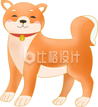 可爱小狗手绘插画