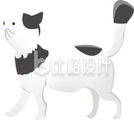 猫咪手绘插画趣味