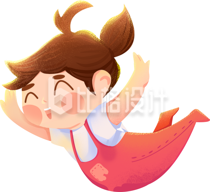 可爱小女孩趣味插画手绘
