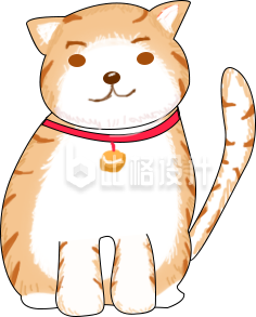 可爱猫咪手绘趣味插画