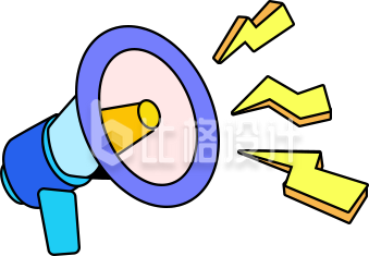 喇叭手绘插画