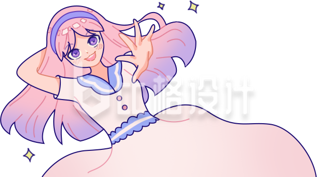 美少女手绘插画趣味