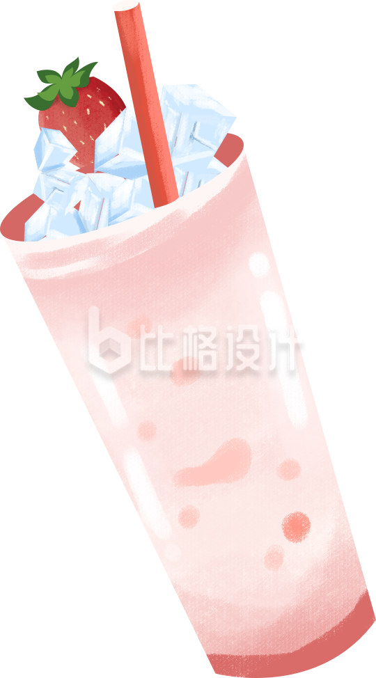 奶茶手绘插画趣味