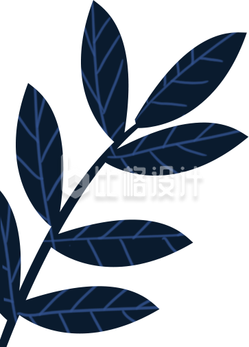 一片叶子手绘