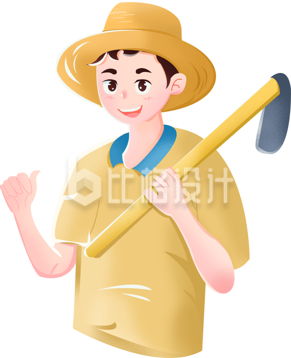 劳动人民手绘插画