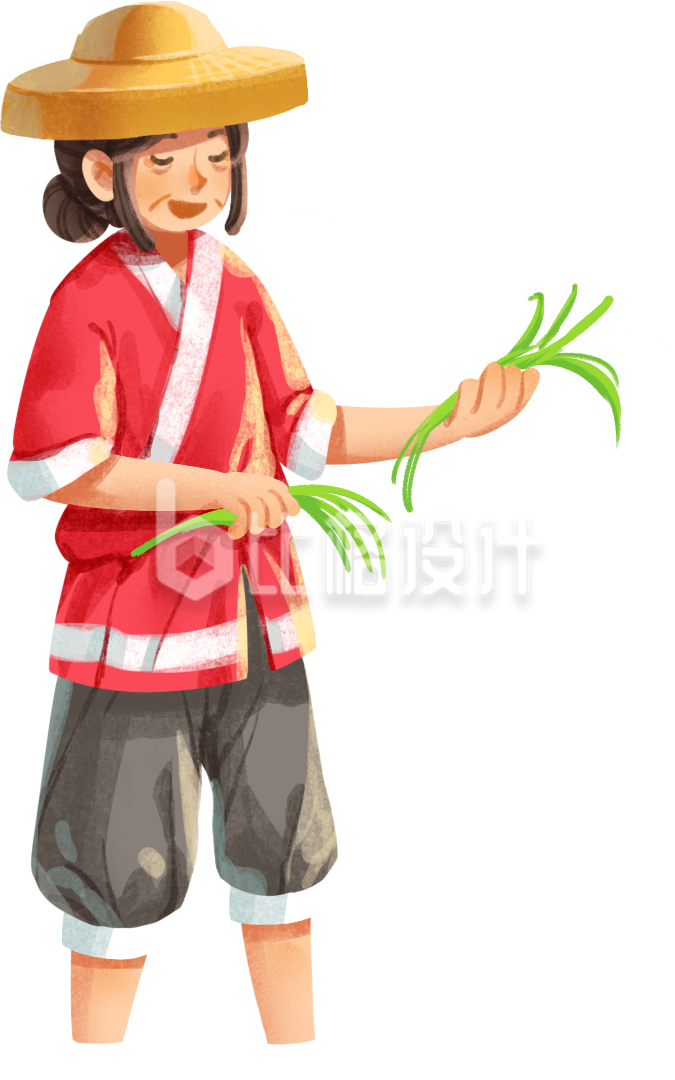 劳动人民手绘插画