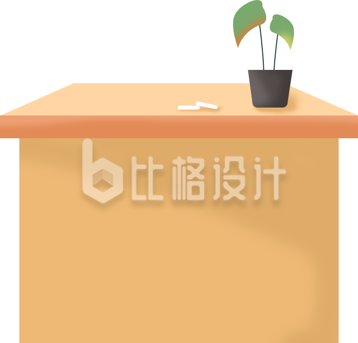 讲台植物手绘