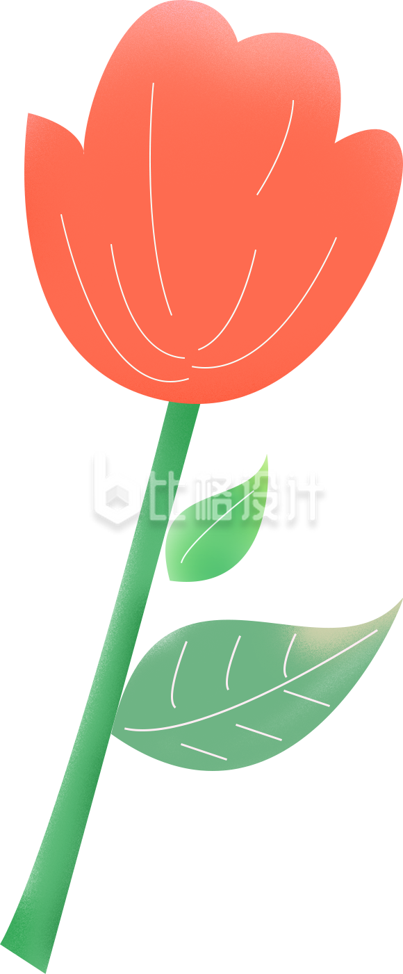 小花手绘插画植物