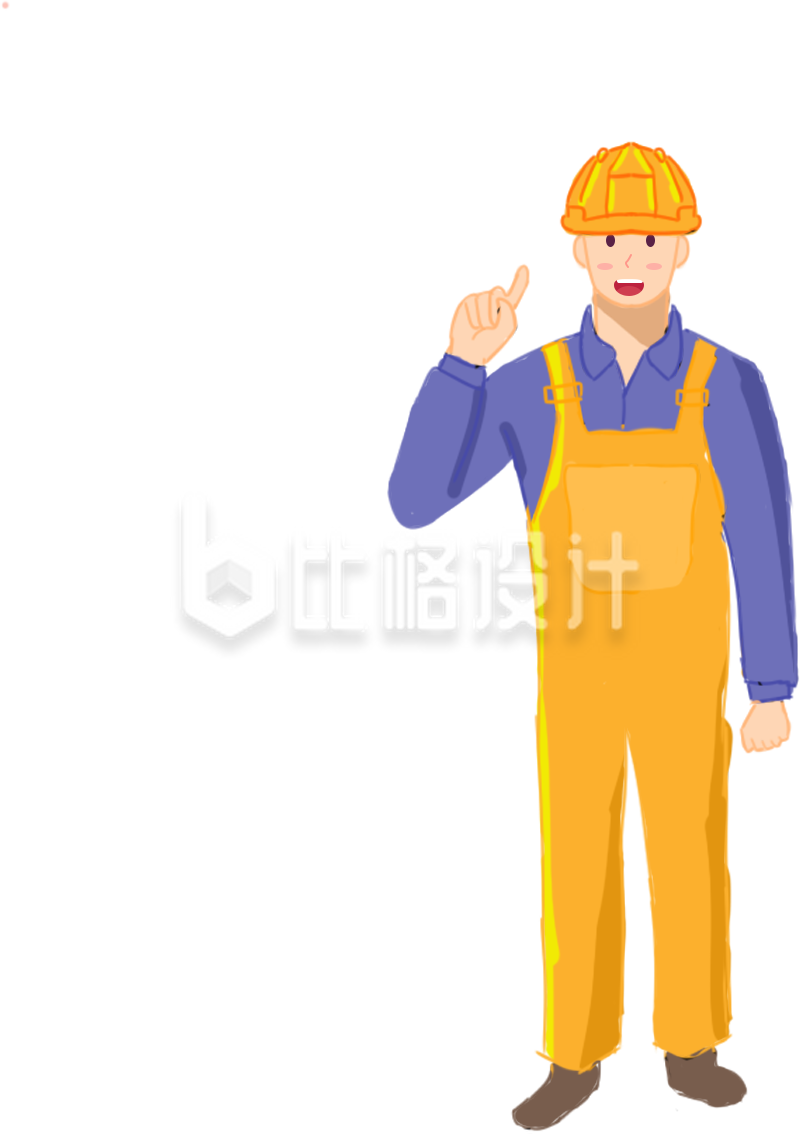 建造师手绘趣味插画