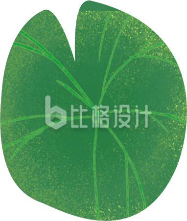 荷叶手绘植物