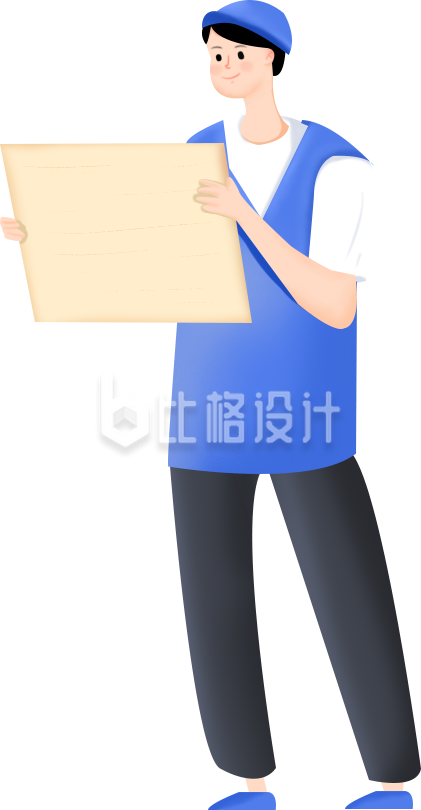 小男孩手绘插画