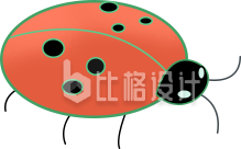 七星瓢虫手绘昆虫