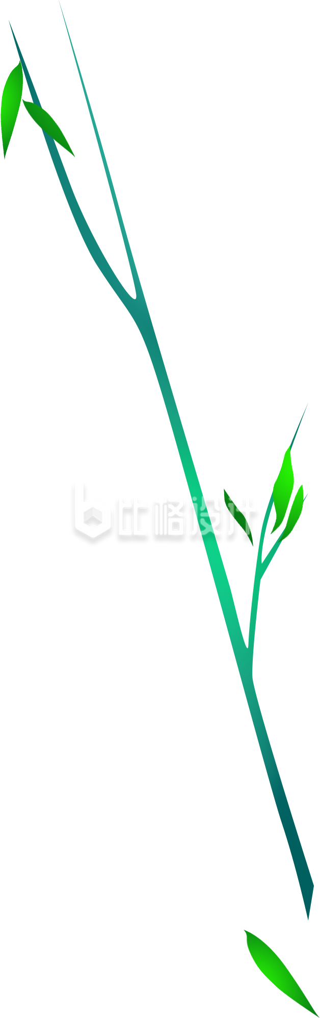 清新绿植枝条装饰，打造自然简约风素材