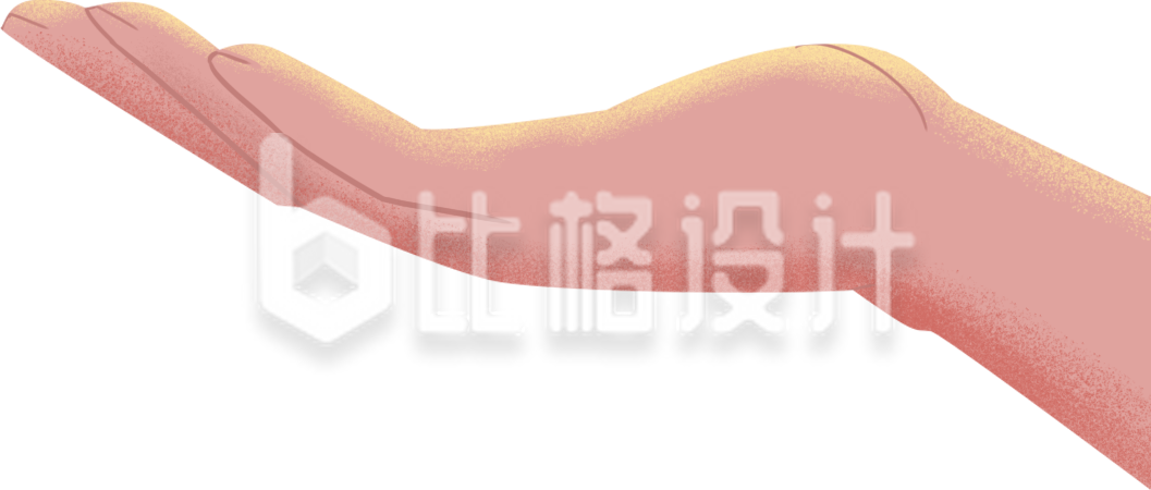 简约手绘手掌图 通用宣传物料素材