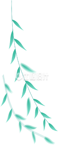 手绘柳条柳枝