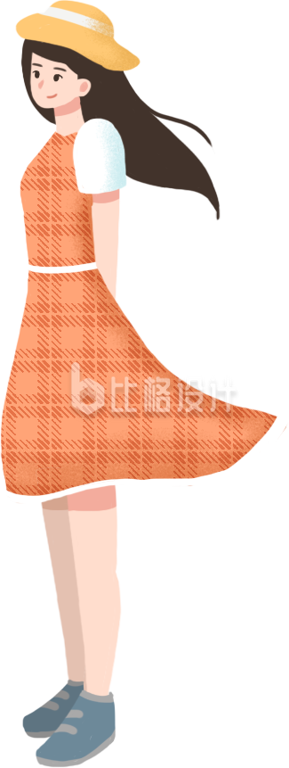 可爱小姑娘趣味手绘