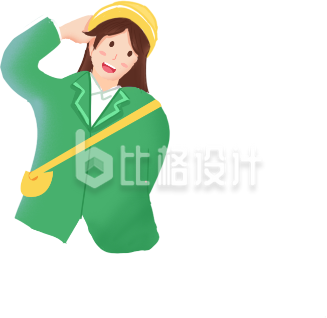可爱小姑娘趣味手绘