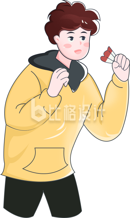 可爱小男孩手绘趣味