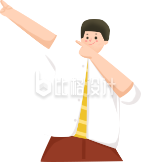可爱小男孩手绘趣味
