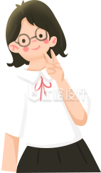 可爱小女孩手绘趣味