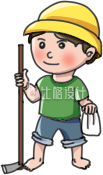 可爱劳动人民手绘趣味插画