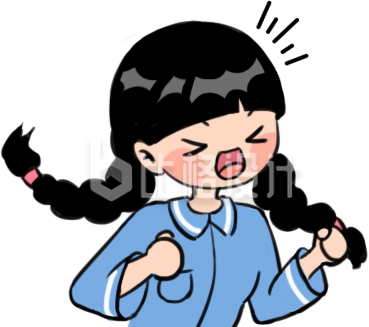 可爱开心小姐姐手绘
